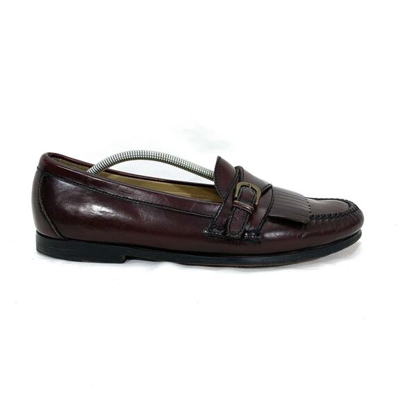 Cole Haan Pinch Shoes Loafers Buckle Kiltie Round Toe Comfort Burgundy Mens 12 D main image 12